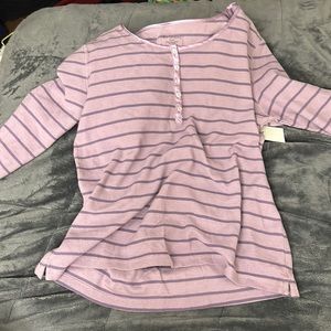 Bay Studio Purple Stripe Shirt With Tags